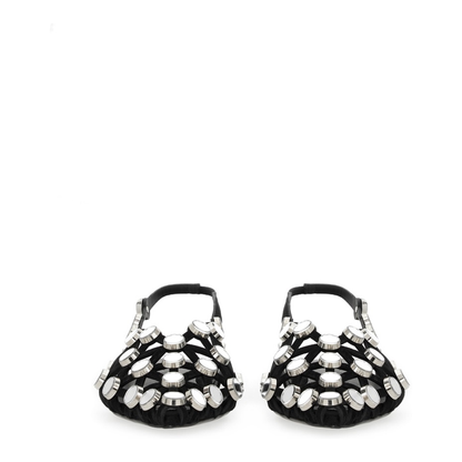 Black Grid Ballet Flats