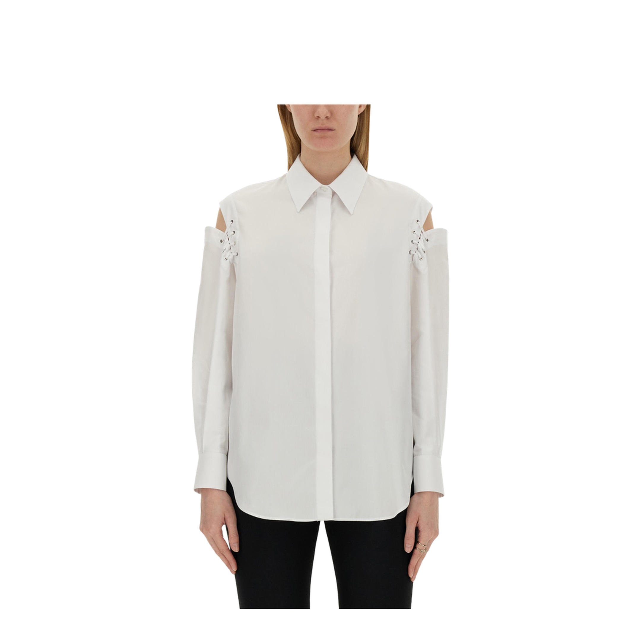 Shirt with cutouts