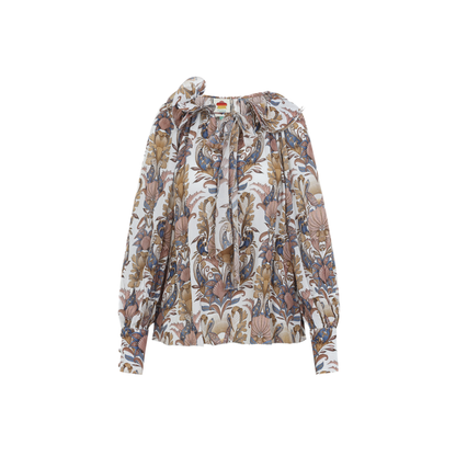 MAYFEYR - Farm Rio - Sea Garden Multicolor Blouse - 34882326084