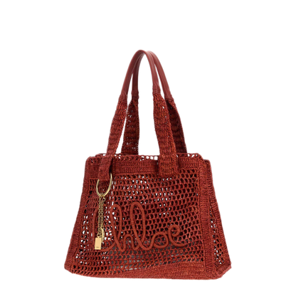 MAYFEYR - Chloè - Red Raffia East West Summer Banana Bag - CH26US904P08646