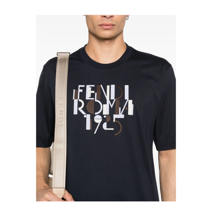 MAYFEYR - Fendi - Roma 1925 Print Cotton T-Shirt - FY0936AVOHF0PTH