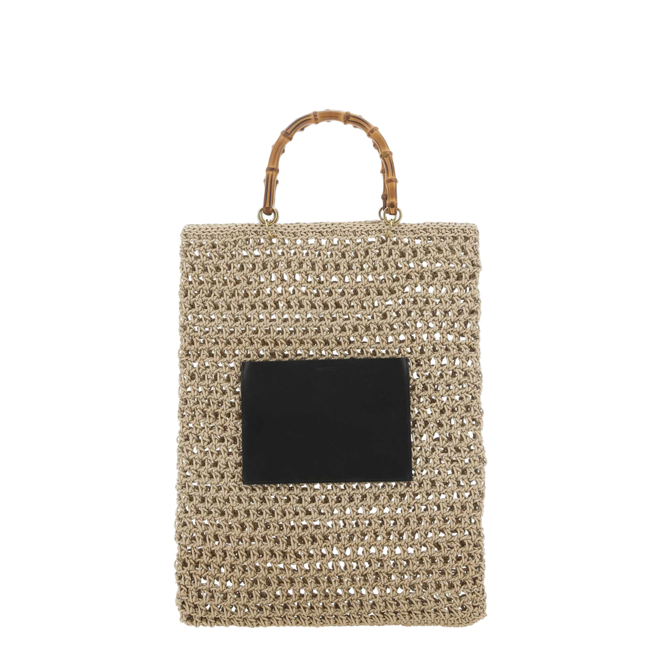 Beige Rope Medium Shopping Bag