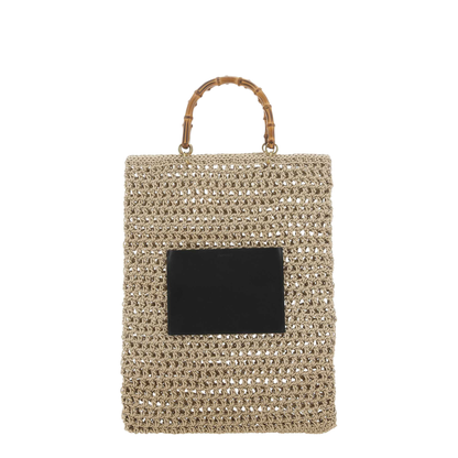 Beige Rope Medium Shopping Bag