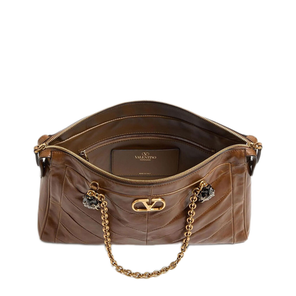MAYFEYR - Valentino - Panthea Shoulder Bag In Nappa Leather With Chevron Pattern - WB0S70UYFBGQ