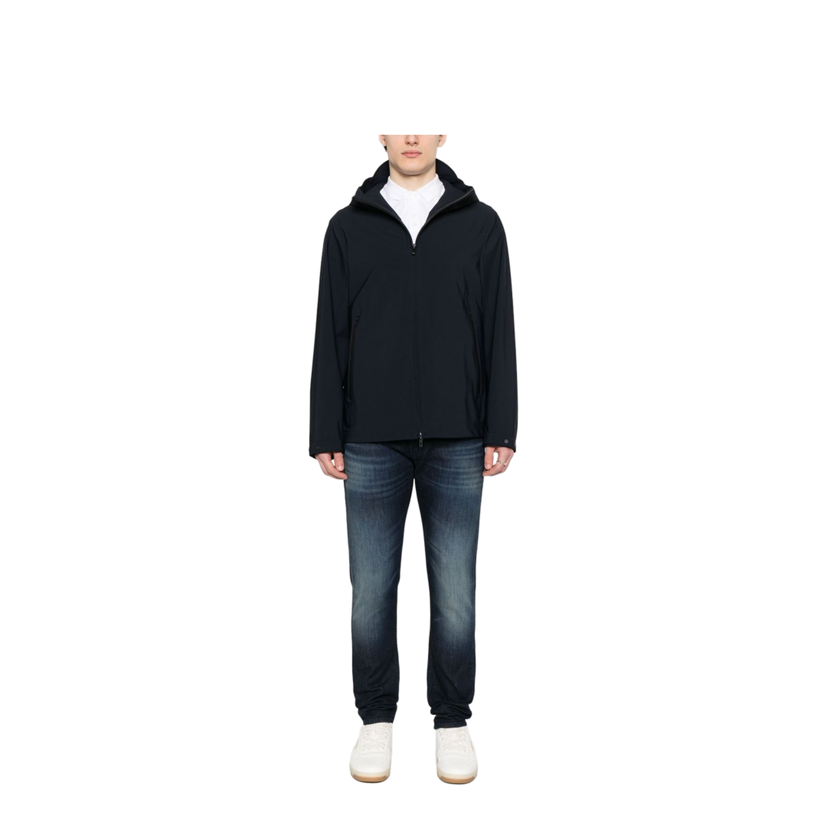 Travel Essentials Water-Repellent Nylon Hooded Blouson