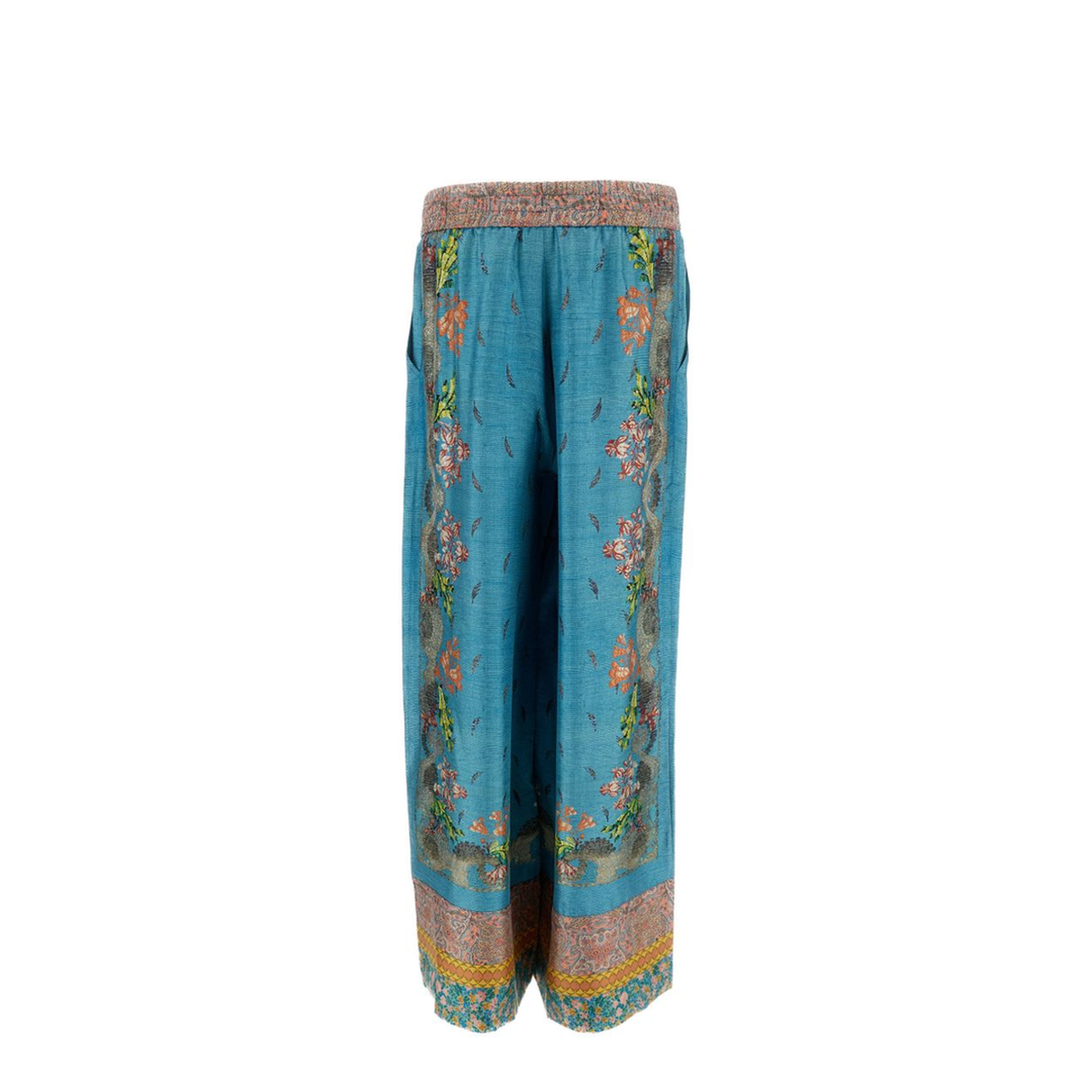 MAYFEYR - Pierre Louis Mascia - Light Blue Floral Print Trousers - ALOESPT12450101517994