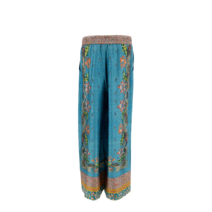 MAYFEYR - Pierre Louis Mascia - Light Blue Floral Print Trousers - ALOESPT12450101517994