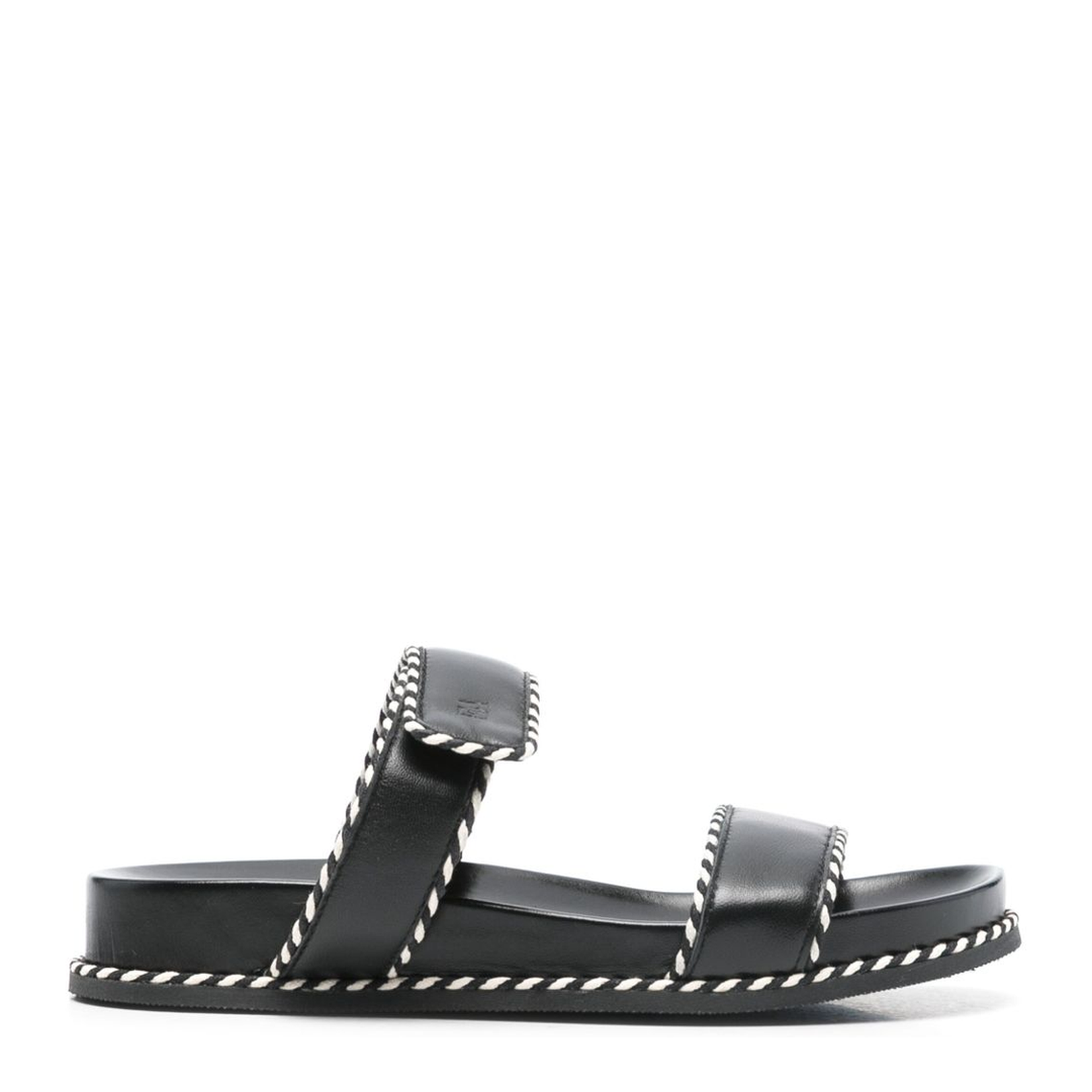 Sandals with Nappa-Leather Strap and Two-Tone Edges