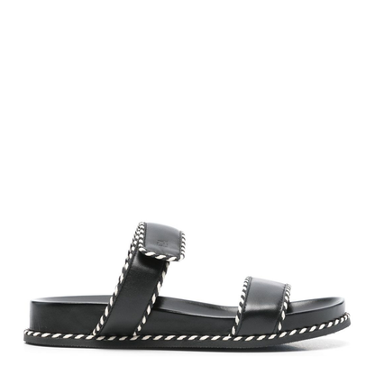 Sandals with Nappa-Leather Strap and Two-Tone Edges