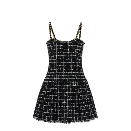 Tweed Dress Chain Straps