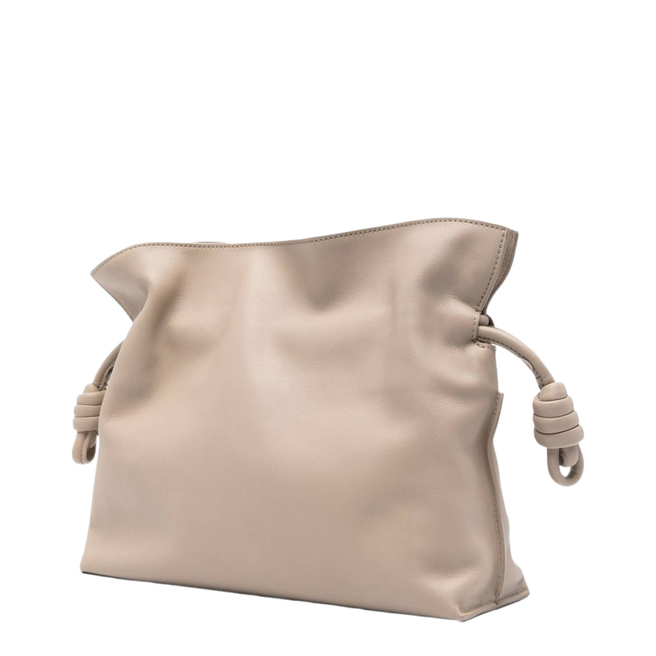 Flamenco Medium Calfskin Clutch Bag - Beige