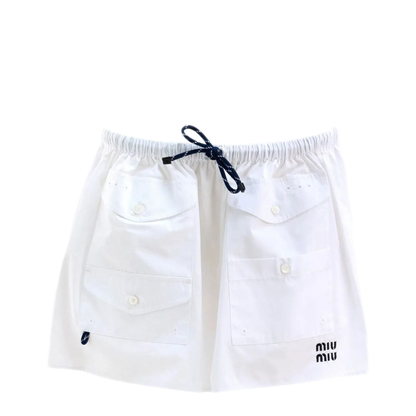 MAYFEYR - MIUMIU - Multipocket Miniskirt With Embroidered Logo - MG2643SOOO10RGF0009