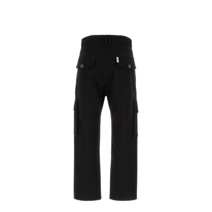 Cargo Trousers in Black Fabric