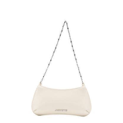 Bisou Chaîne Small Calfskin Shoulder Bag - Light Ivory