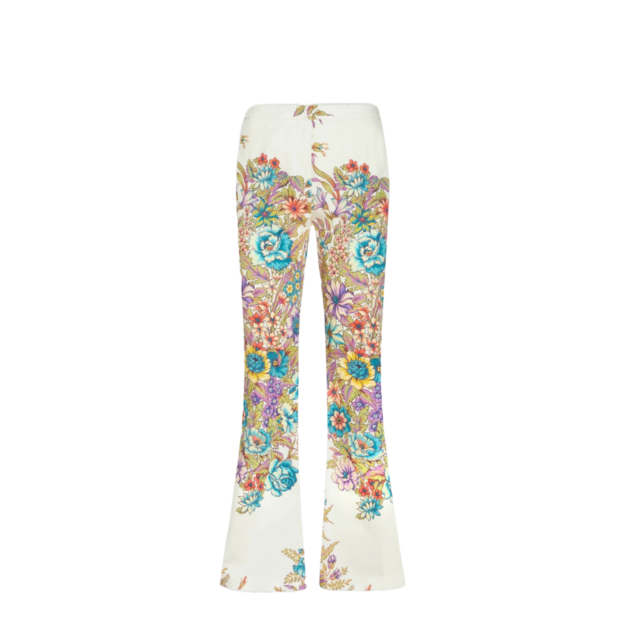 Floral Pattern Flared Pants