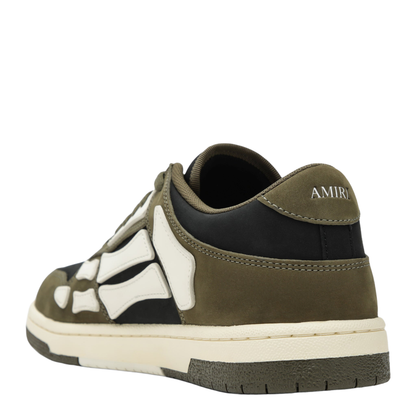 MAYFEYR - Amiri - Skel Top Low Sneakers In Black Army Green White - AMSNSN1077LE001