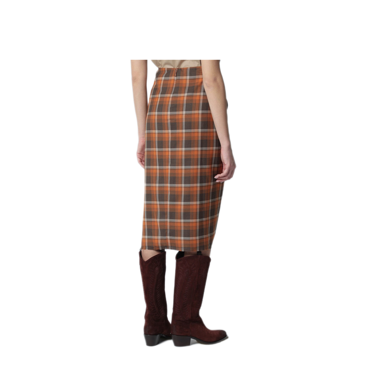 MAYFEYR - 6397 - Draped Tartan Skirt - NS133WOREDROCK