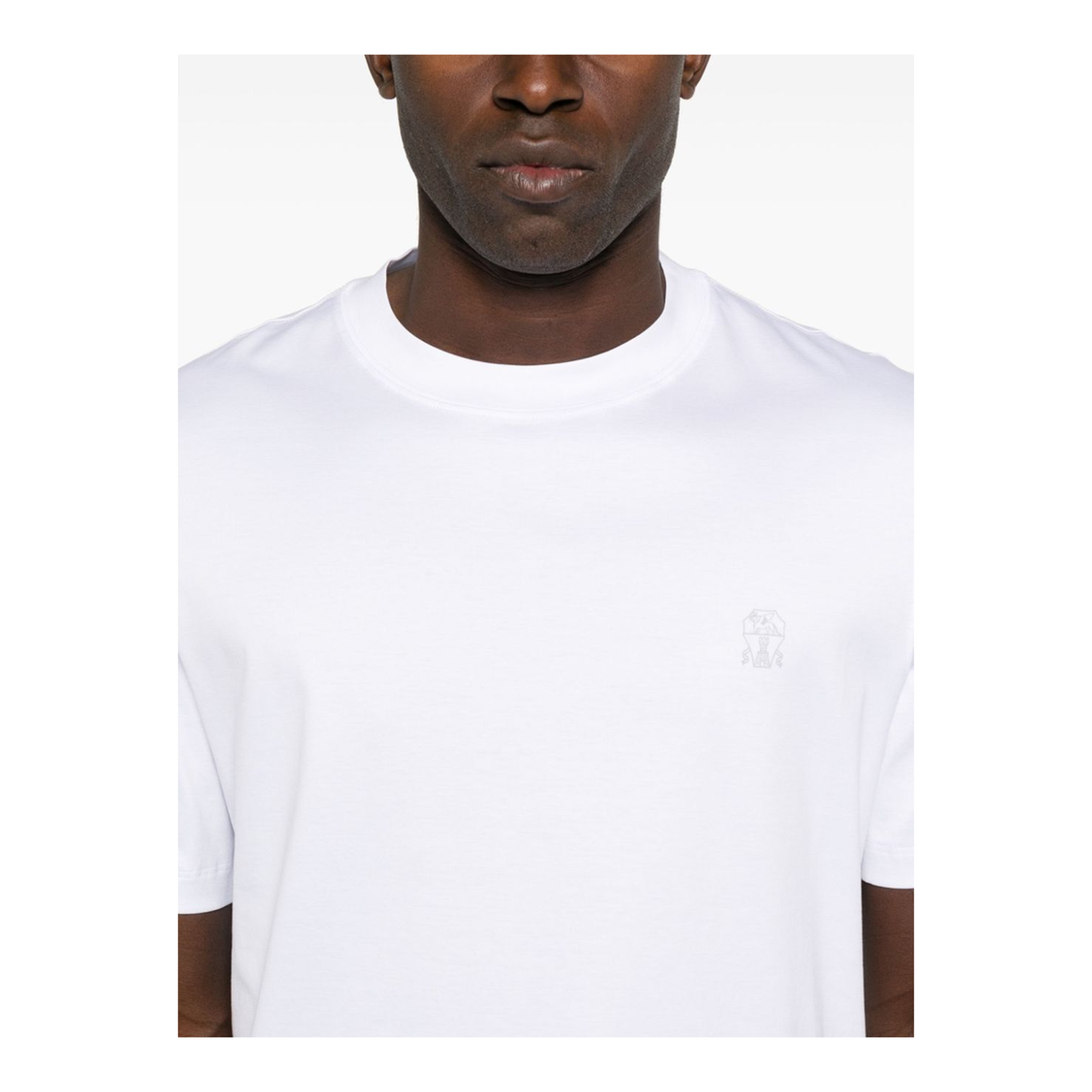 White Crew Neck Cotton T-Shirt