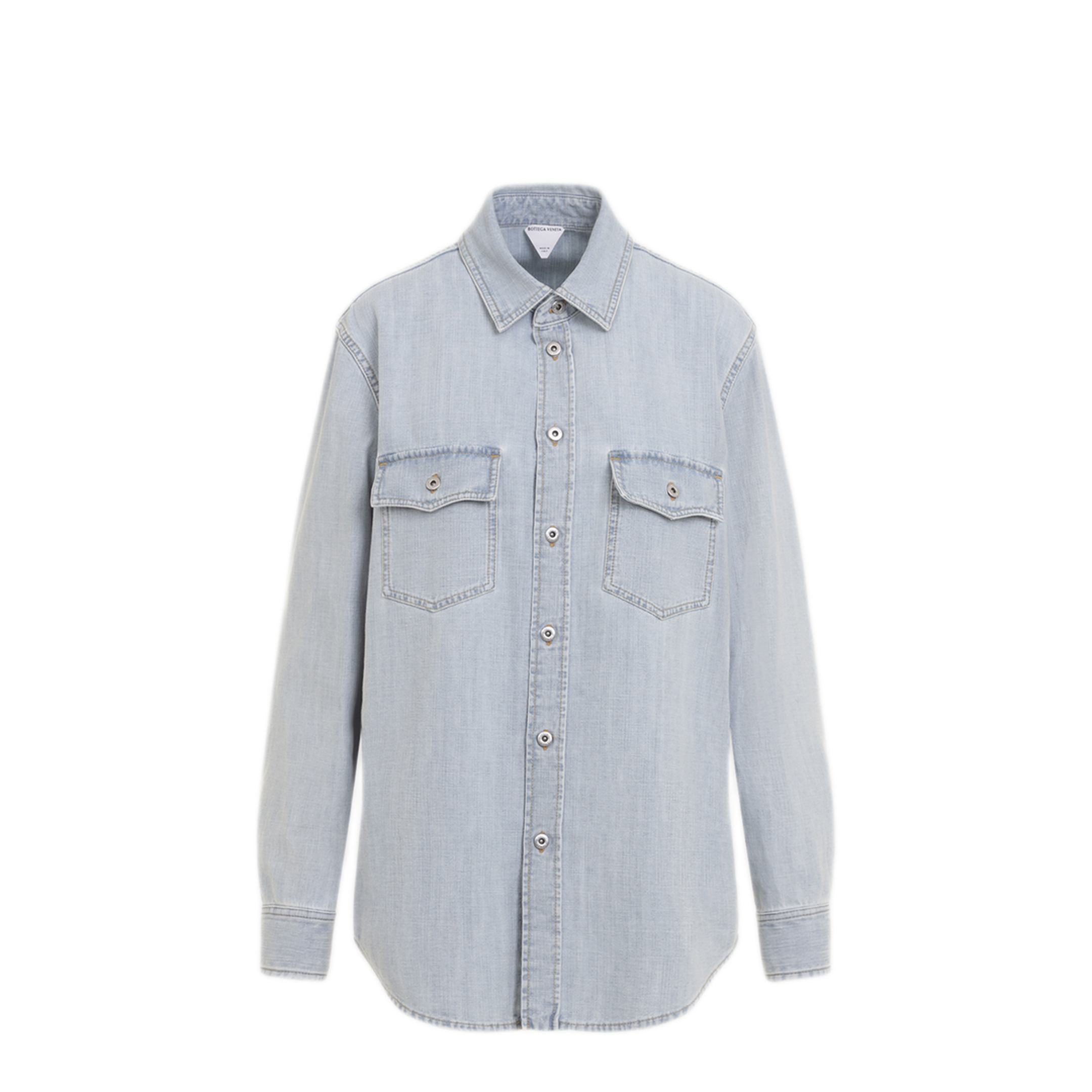 MAYFEYR - Bottega Veneta - Light Blue Chambray Shirt - 876842V6SI04946
