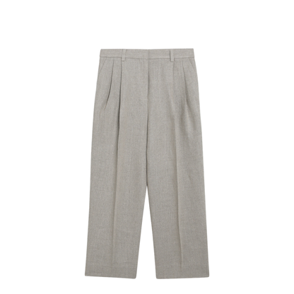 MAYFEYR - Toteme - Beige High-Waisted Linen Shorts - 263-WRB0496FB0692072