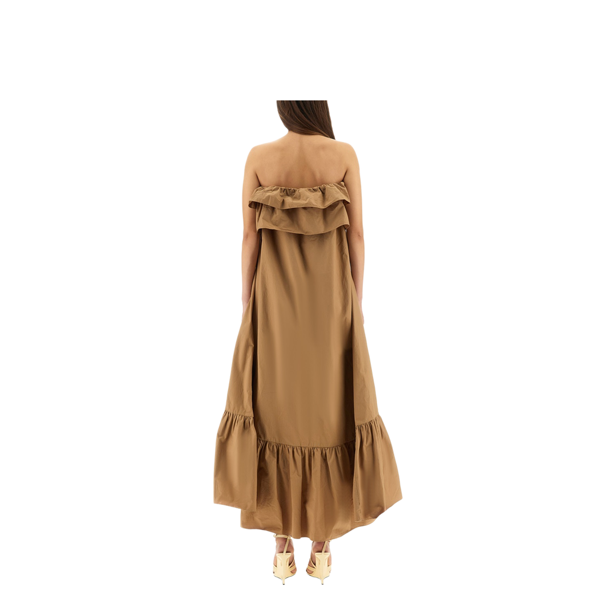 Cotton Twill Ruffle Dress