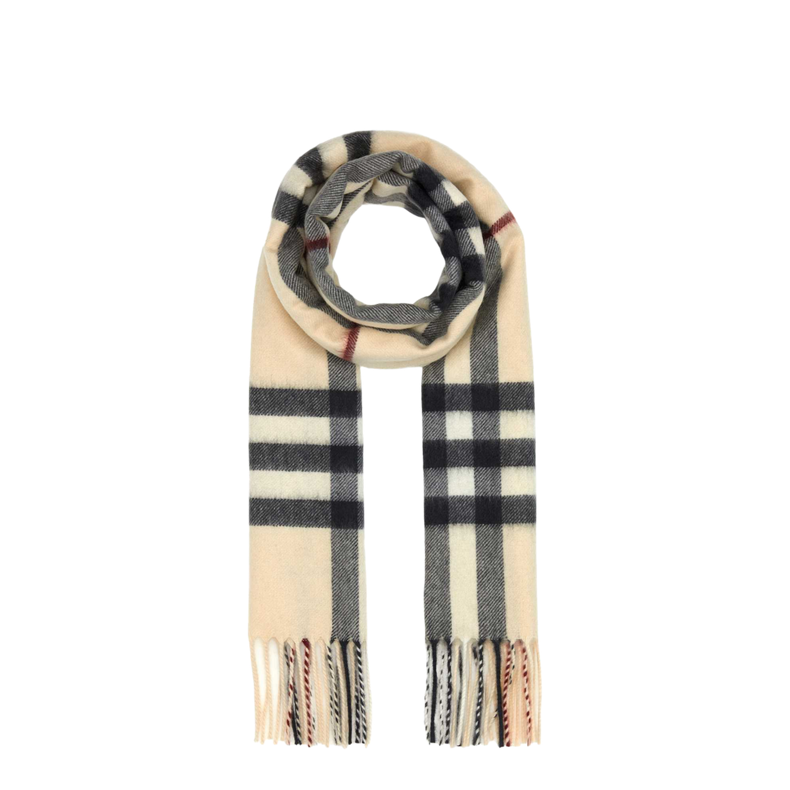 Cashmere Scarf Giant Check Motif