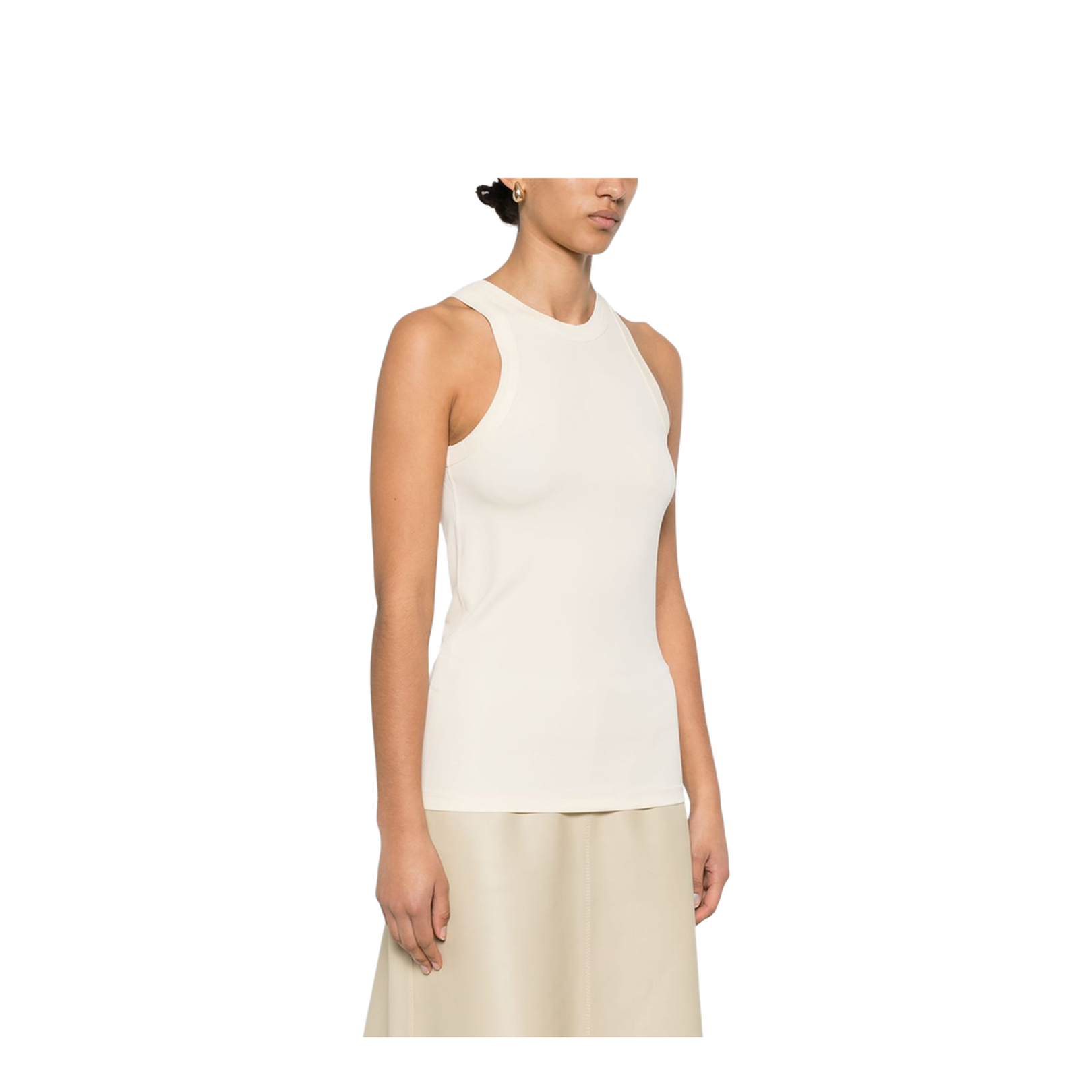 Beige American-Style Tank Top