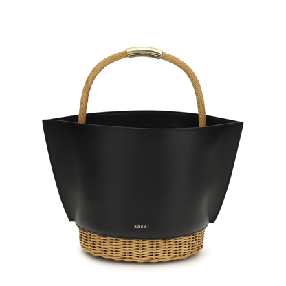 MAYFEYR - Sacai - Leather And Rattan Handbag - S15201