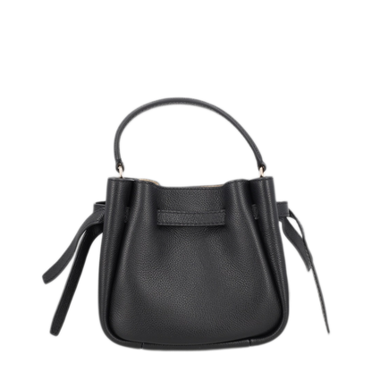 Romy Mini Calfskin Bucket Bag - Black