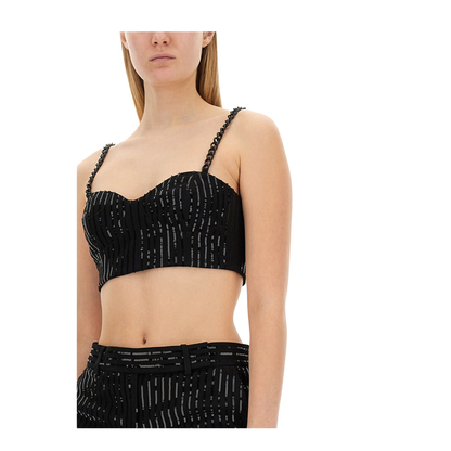 MAYFEYR - MICHAEL BY MICHAEL KORS - Crepe Bustier Top - MH340JZENX001BLACK