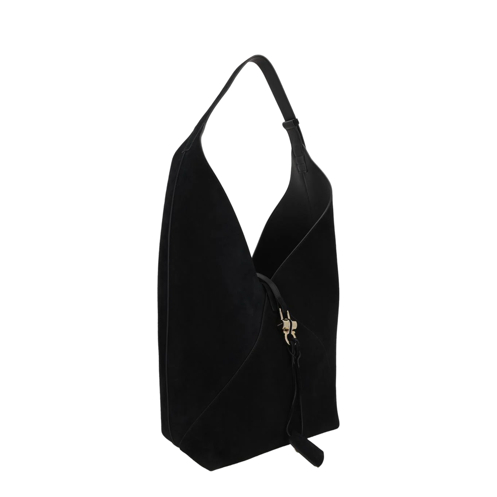 Hobo Bag in Black Suede