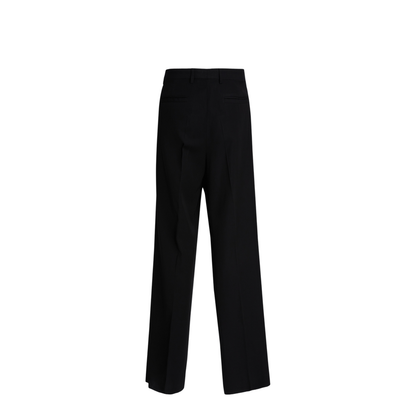 Black Viscose Blend Trousers