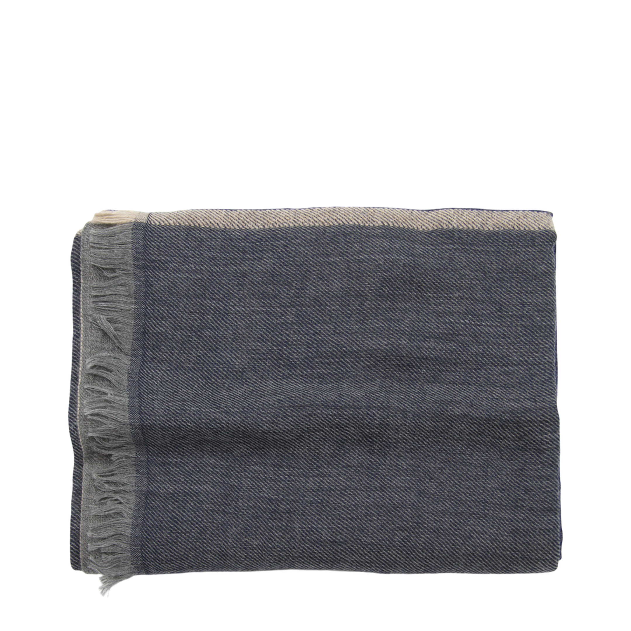 Colorblock Scarf in Blue Marine Color