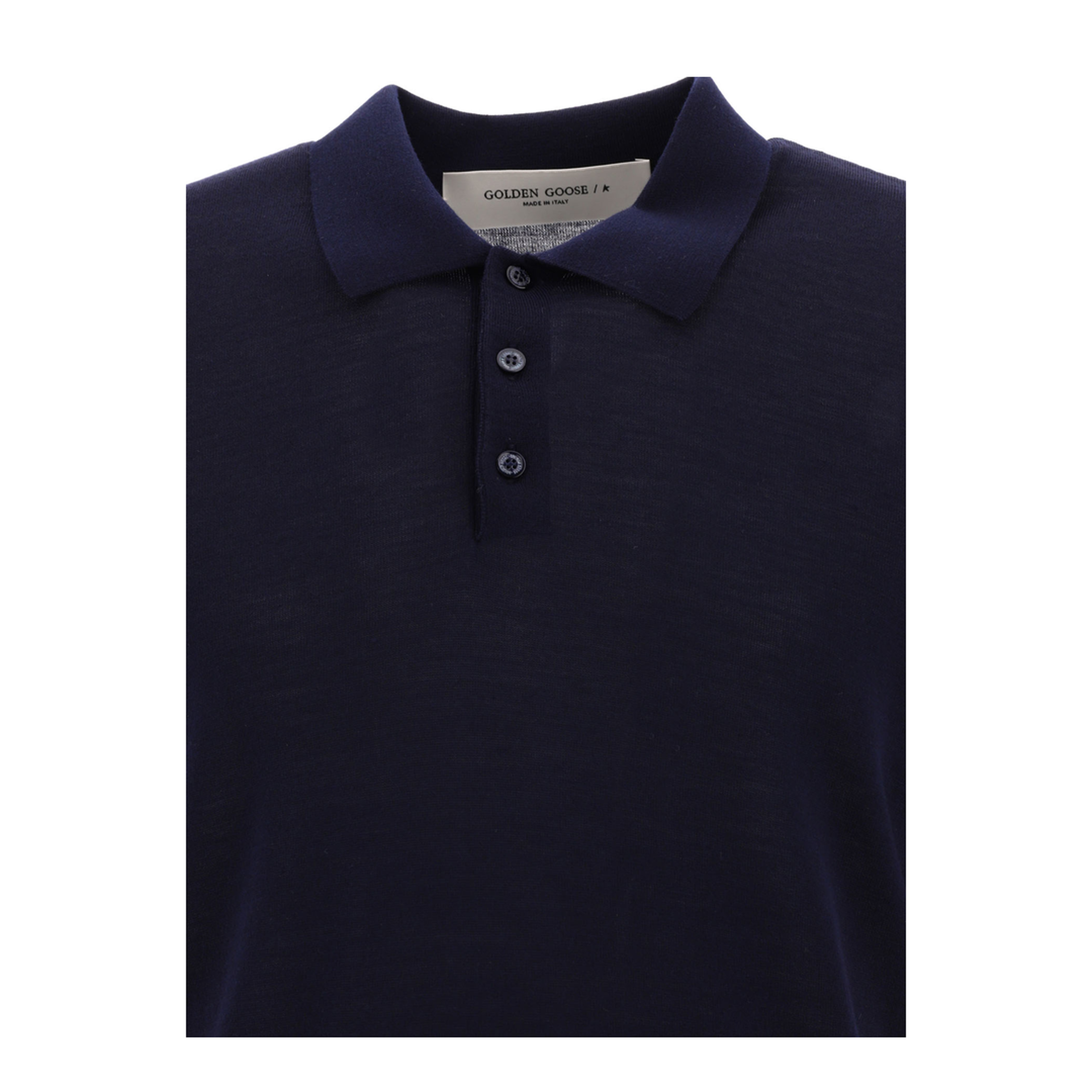 MAYFEYR - Golden Goose - Merino Wool Button Down Polo Shirt - GMP01412P00104150501