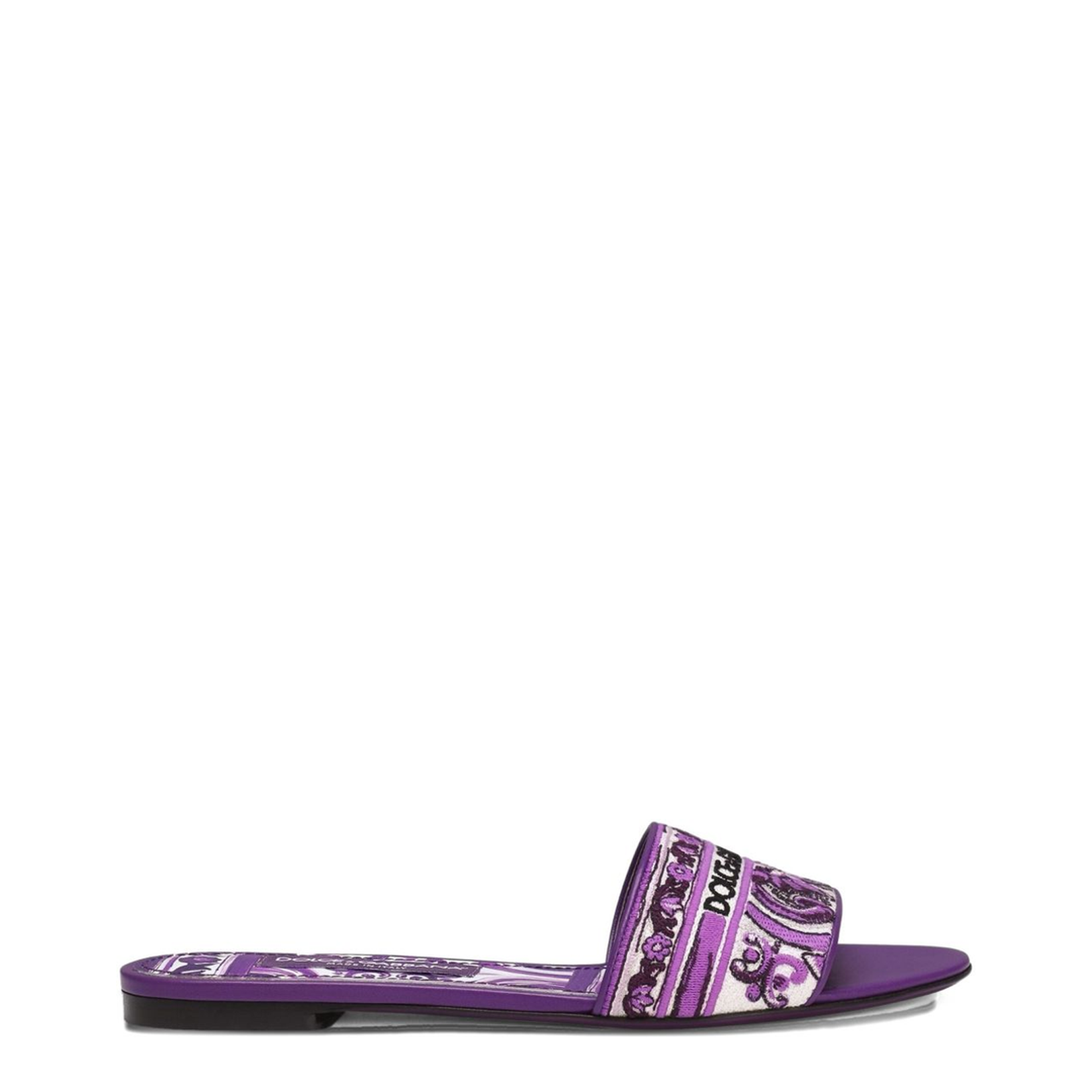 Embroidered Slides in Multicolor