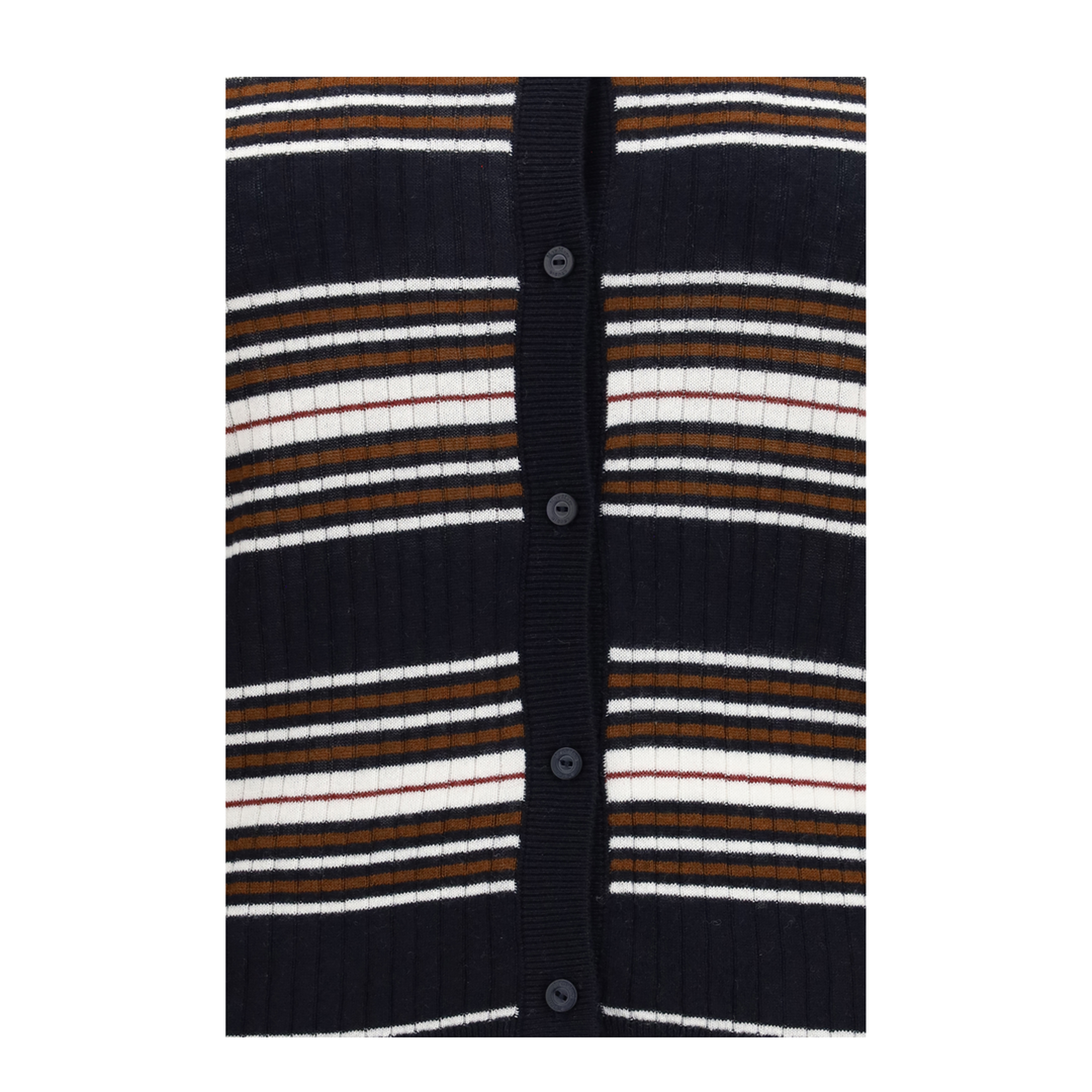 MAYFEYR -  - Striped Silk And Wool Cardigan - 2626346021600001