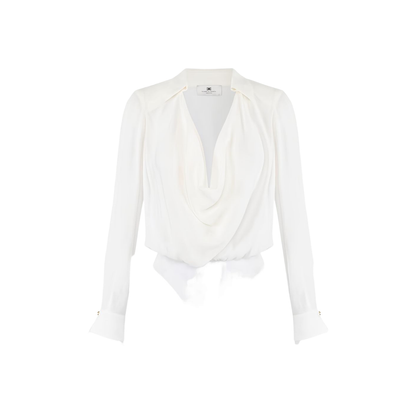 MAYFEYR - Elisabetta Franchi - Top Ivory - CB00261E2360