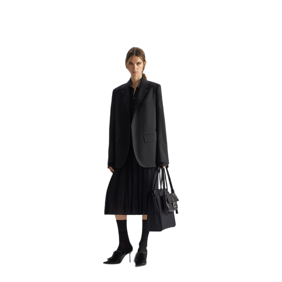 Long Jacquard Silk Dress