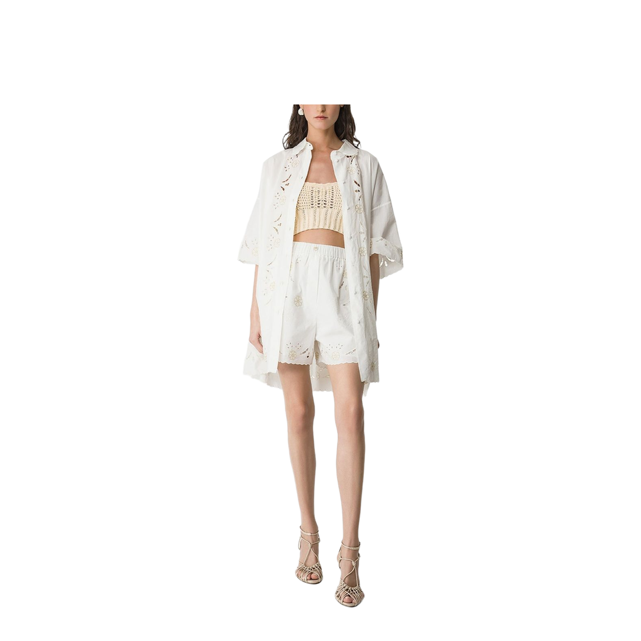MAYFEYR - Forte Forte - Shorts White - 14845MYPANTSCRYSTAL