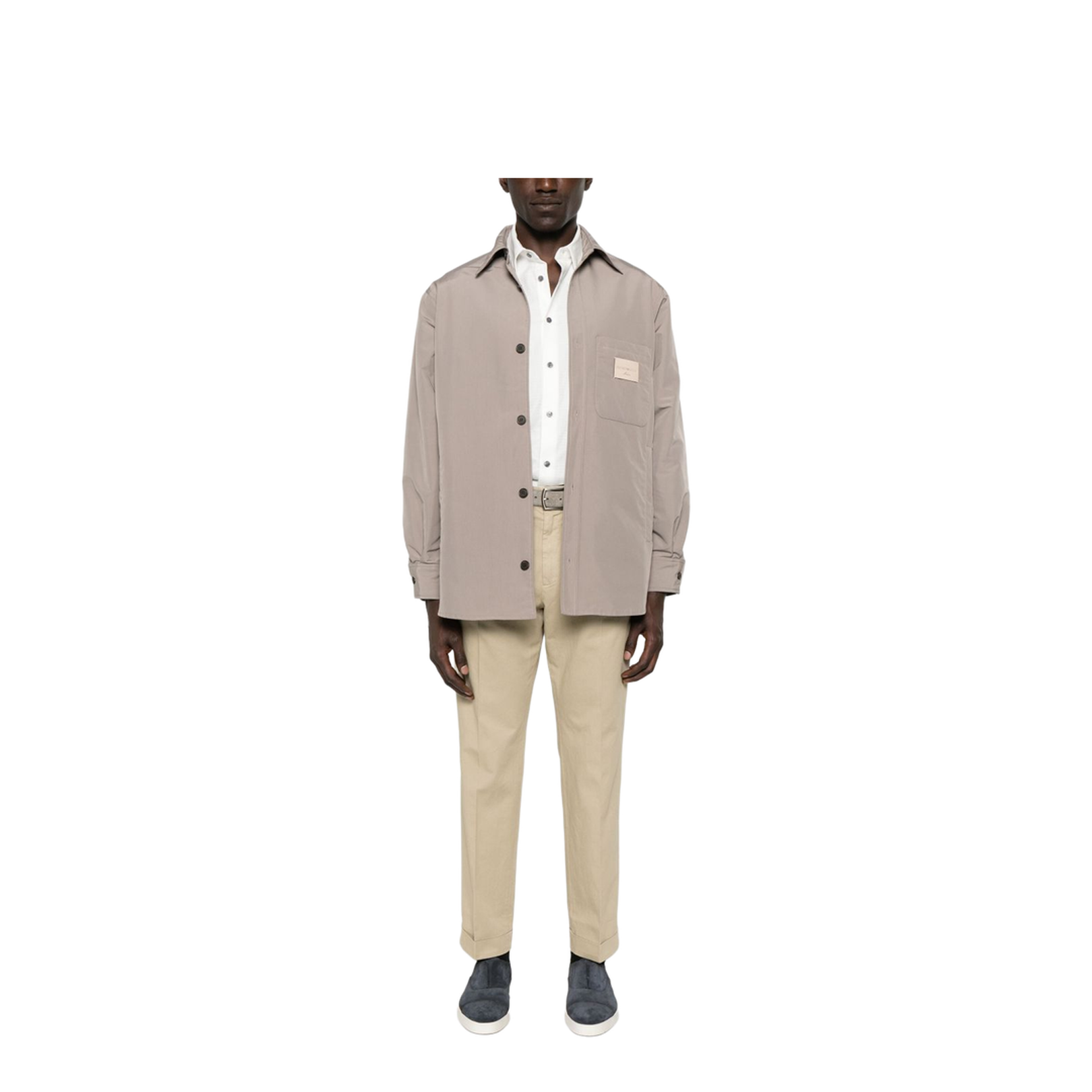 Allover Logo Cotton Shirt