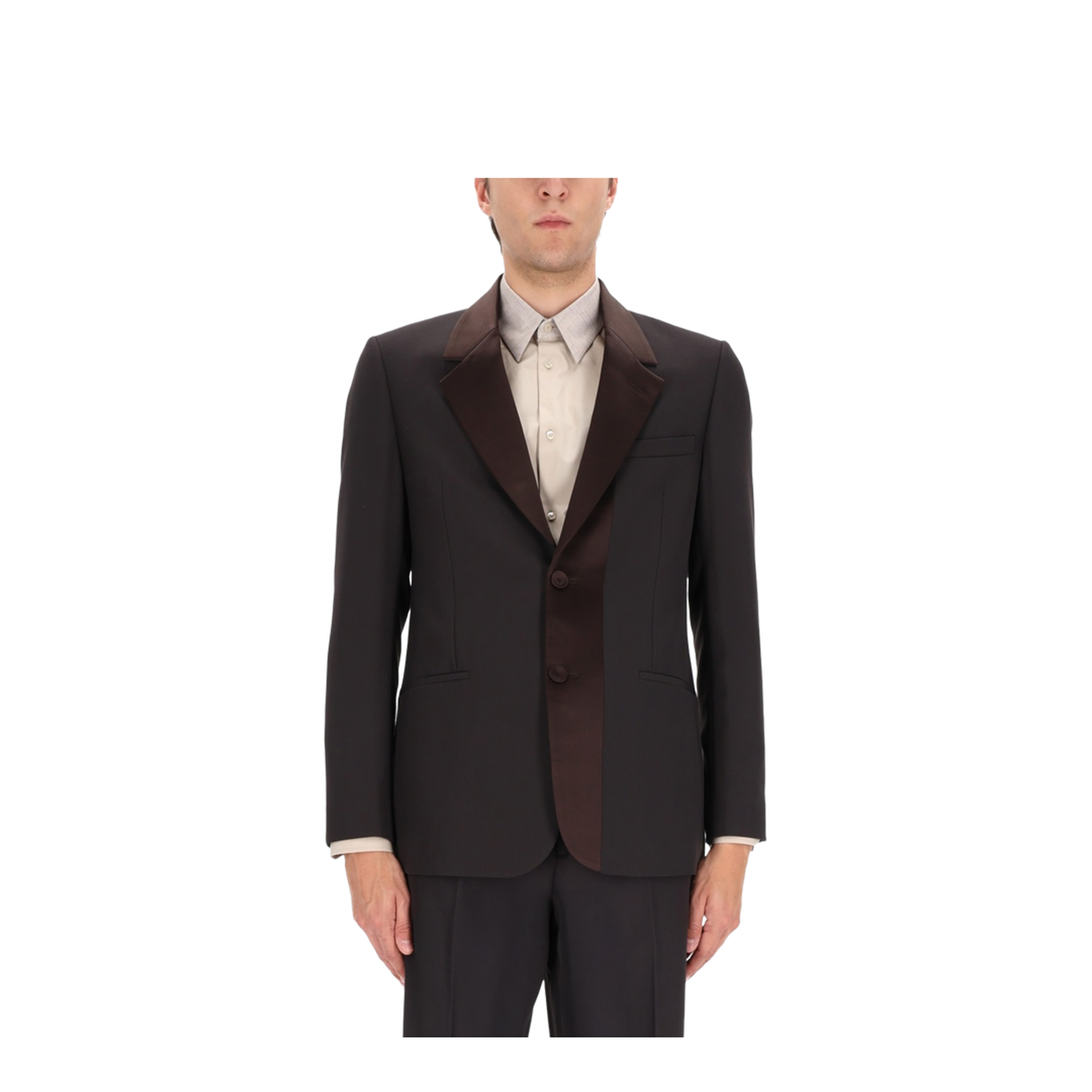 Brown Wool Crêpe Blazer