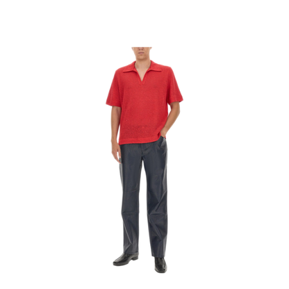 MAYFEYR - Sefr - V Neck T Shirt - PREFW23MATEREDREDLINEN