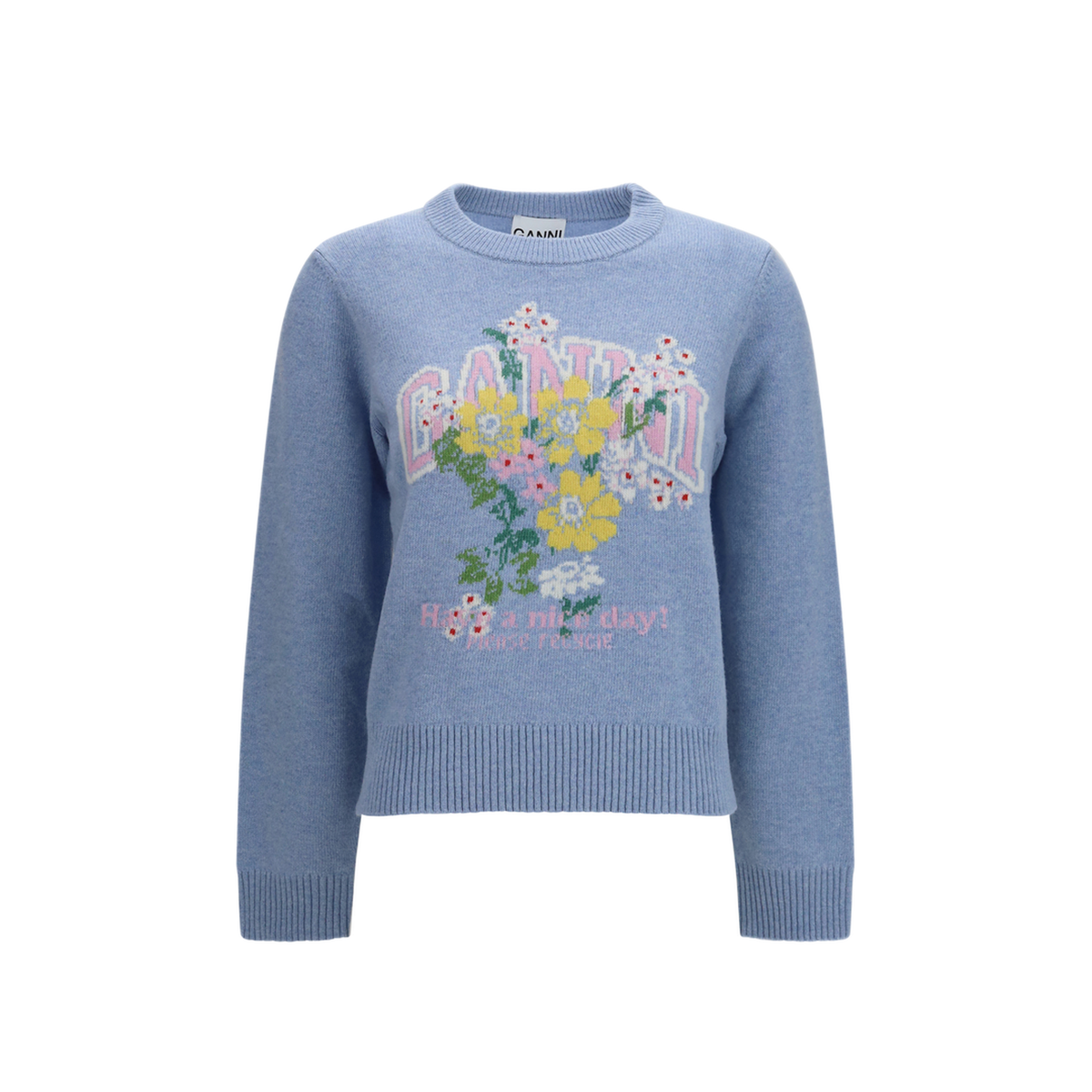 MAYFEYR - Ganni - Flowers Wool Sweater - A1150059ZXF
