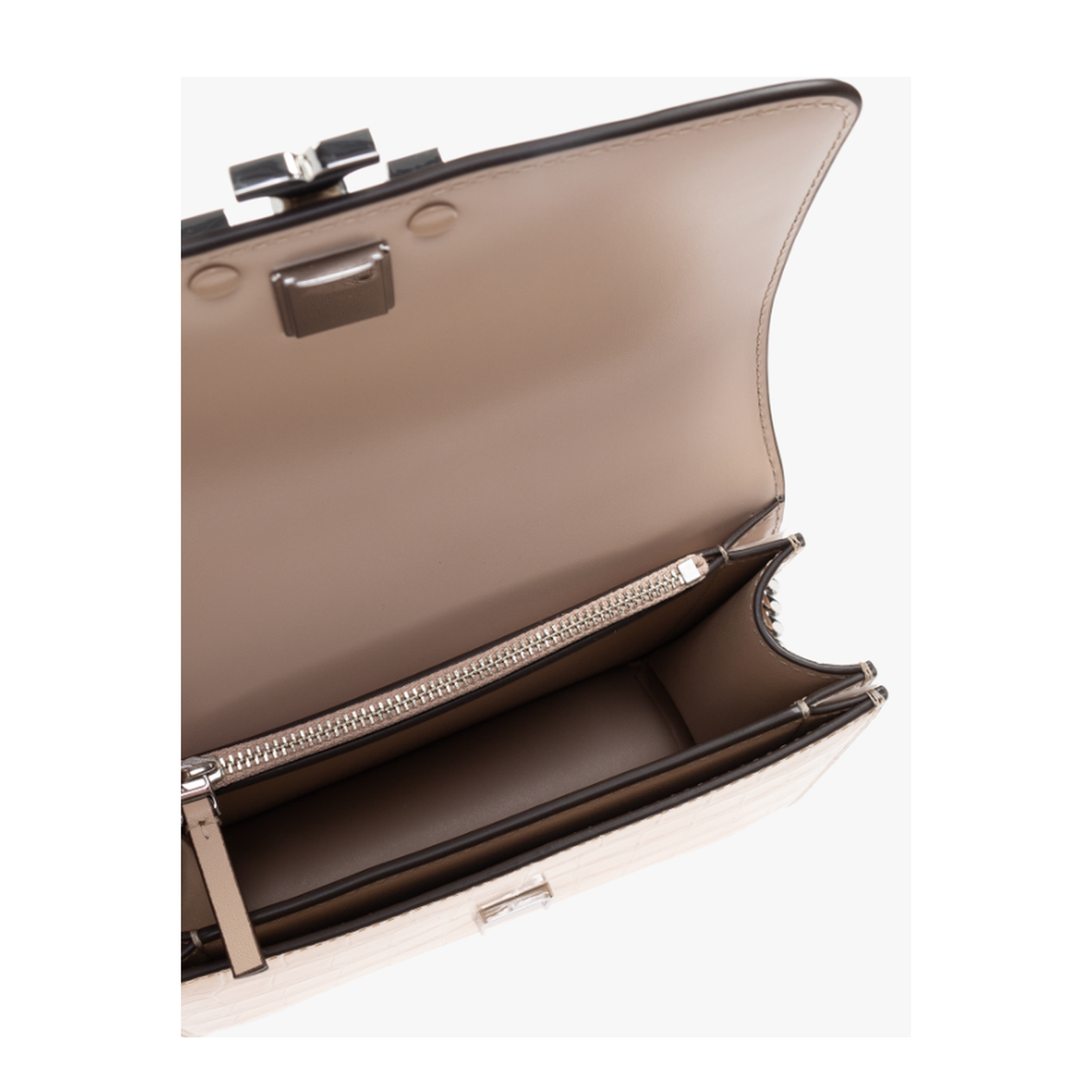Flap Design with Internal Zipper Pocket and Chain Shoulder Strap