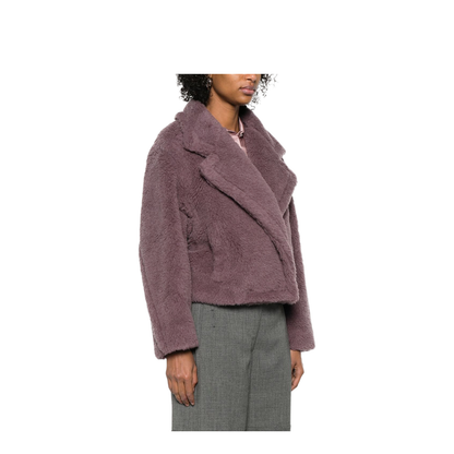 Wool Coat in Purple