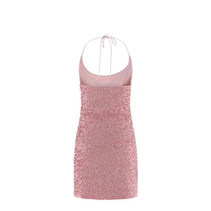 Sequin Dress Silk Pink