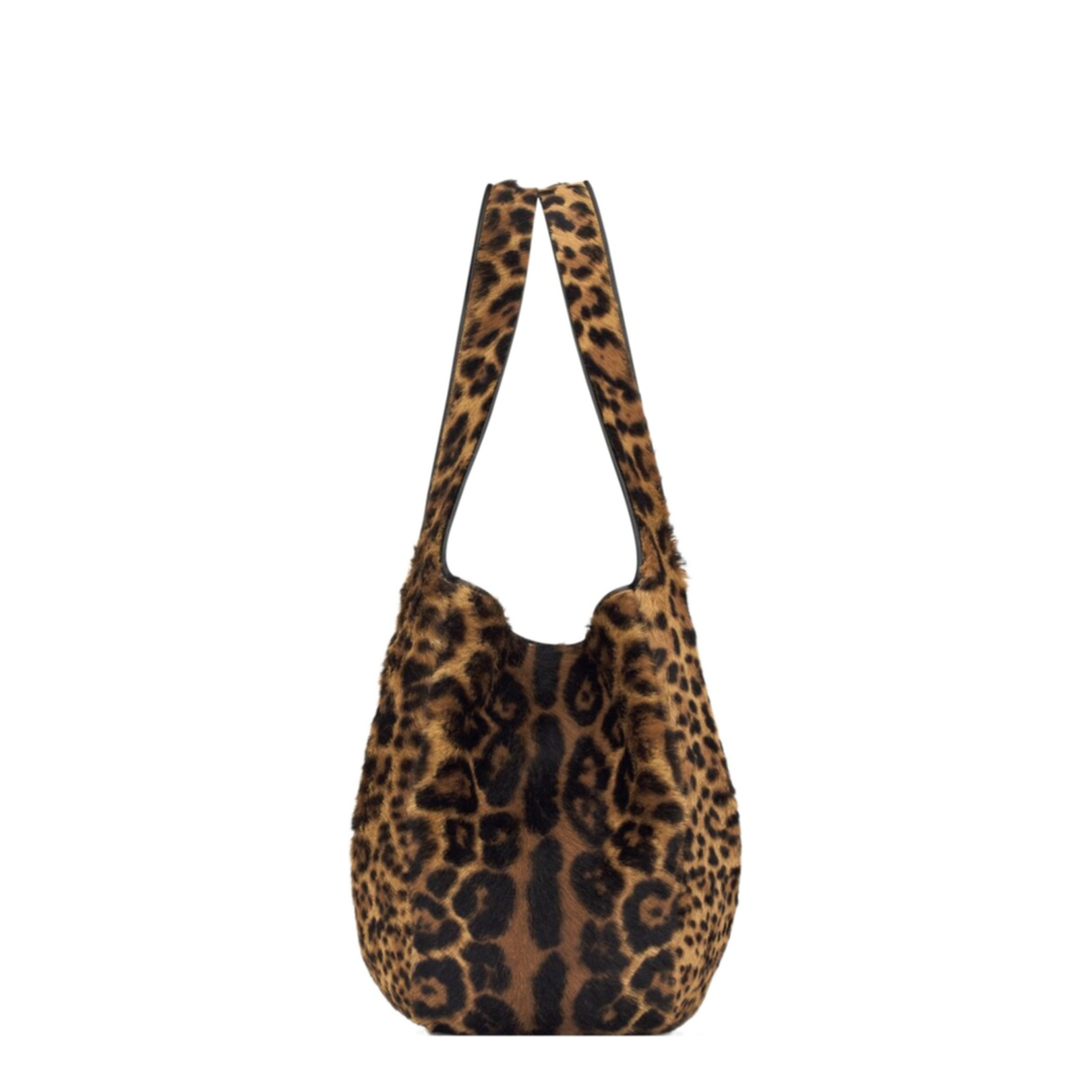 Printed Calf Hair Bea Shopping Bag