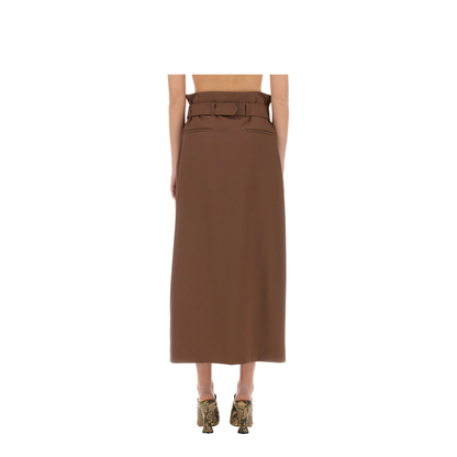 Wool Skirt With Belt