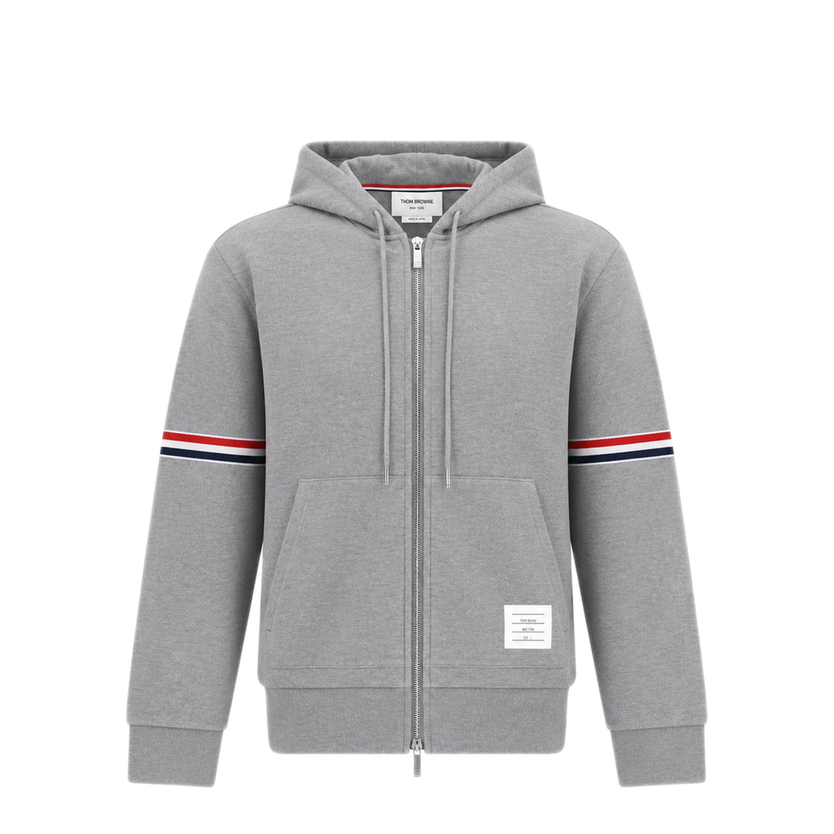 MAYFEYR - Thom Browne - Zip Through Hoodie In Pique Loopback - MJT592AJ0328055