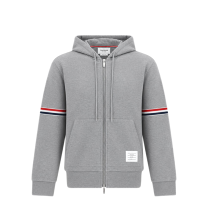 MAYFEYR - Thom Browne - Zip Through Hoodie In Pique Loopback - MJT592AJ0328055